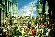 Paolo  Veronese marriage fest at cana oil painting